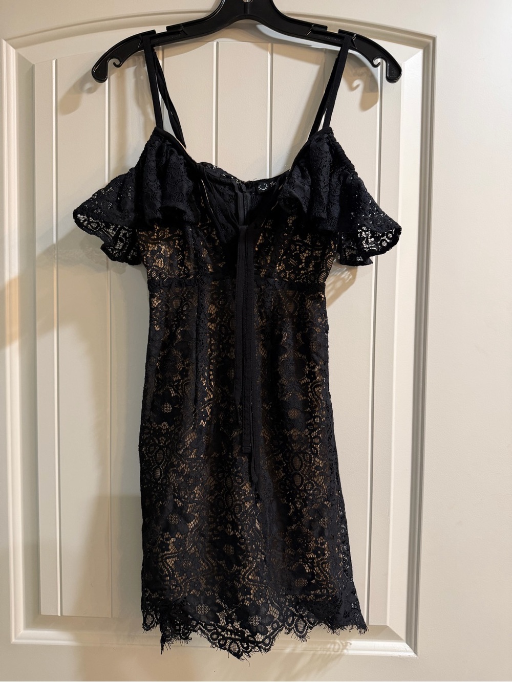 For Love & Lemons Black Lace Mini Dress